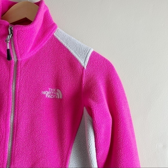 The North Face • Full Zip Fleece Jacket‎ in Hot Pink and Light Grey, Size XS - Picture 8 of 14